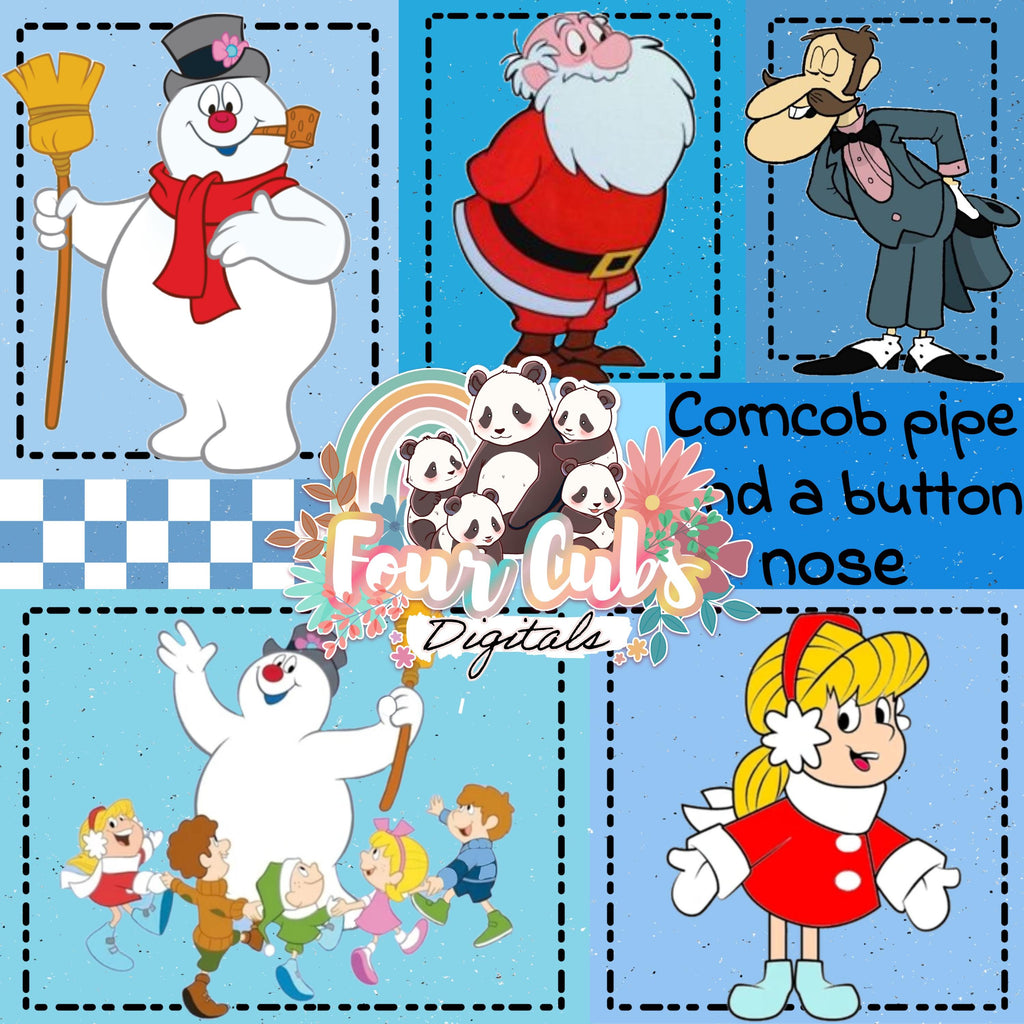 Magic Christmas Snowman seamless