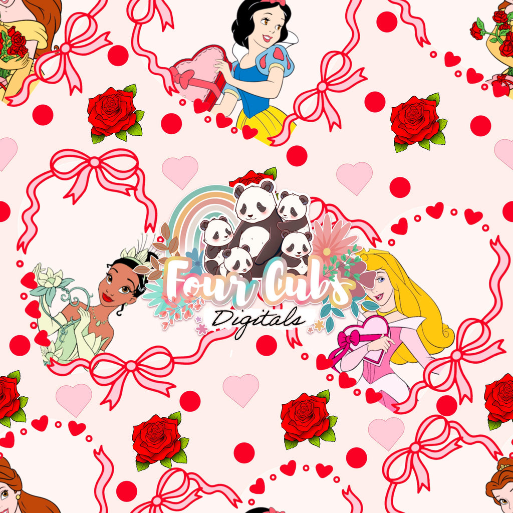 Valentines Princess seamless