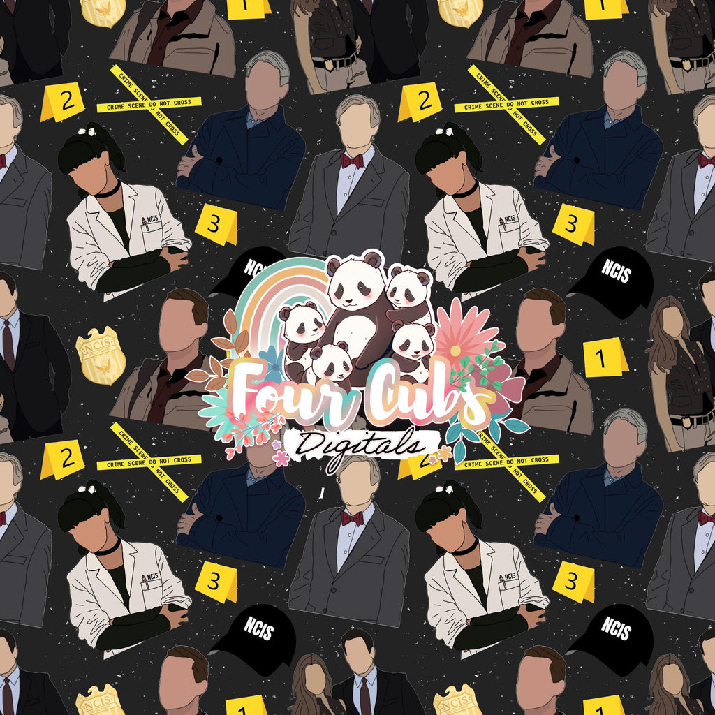 Crime Crew dark and light seamless