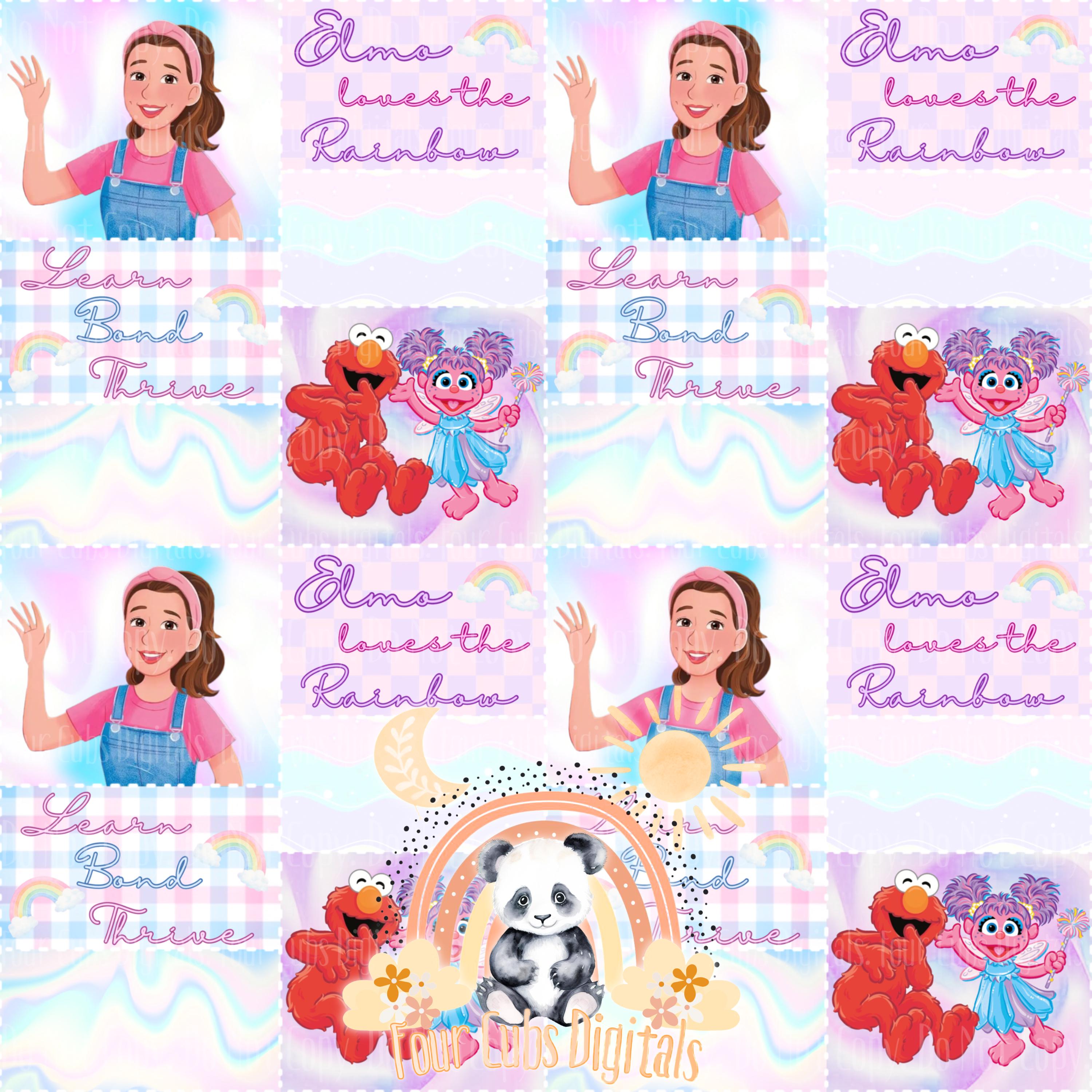 Pastel Rainbow Friends seamless