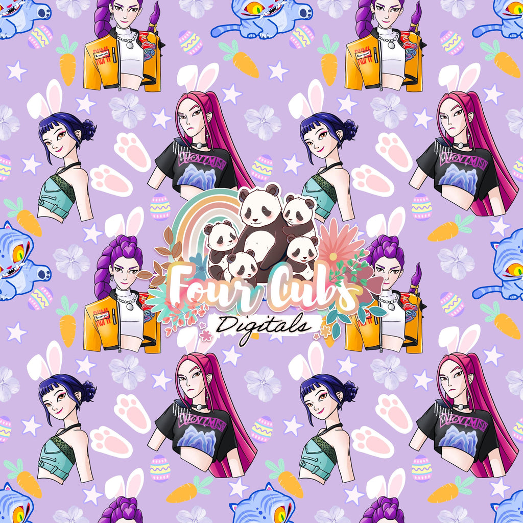 Easter Pop Stars seamless