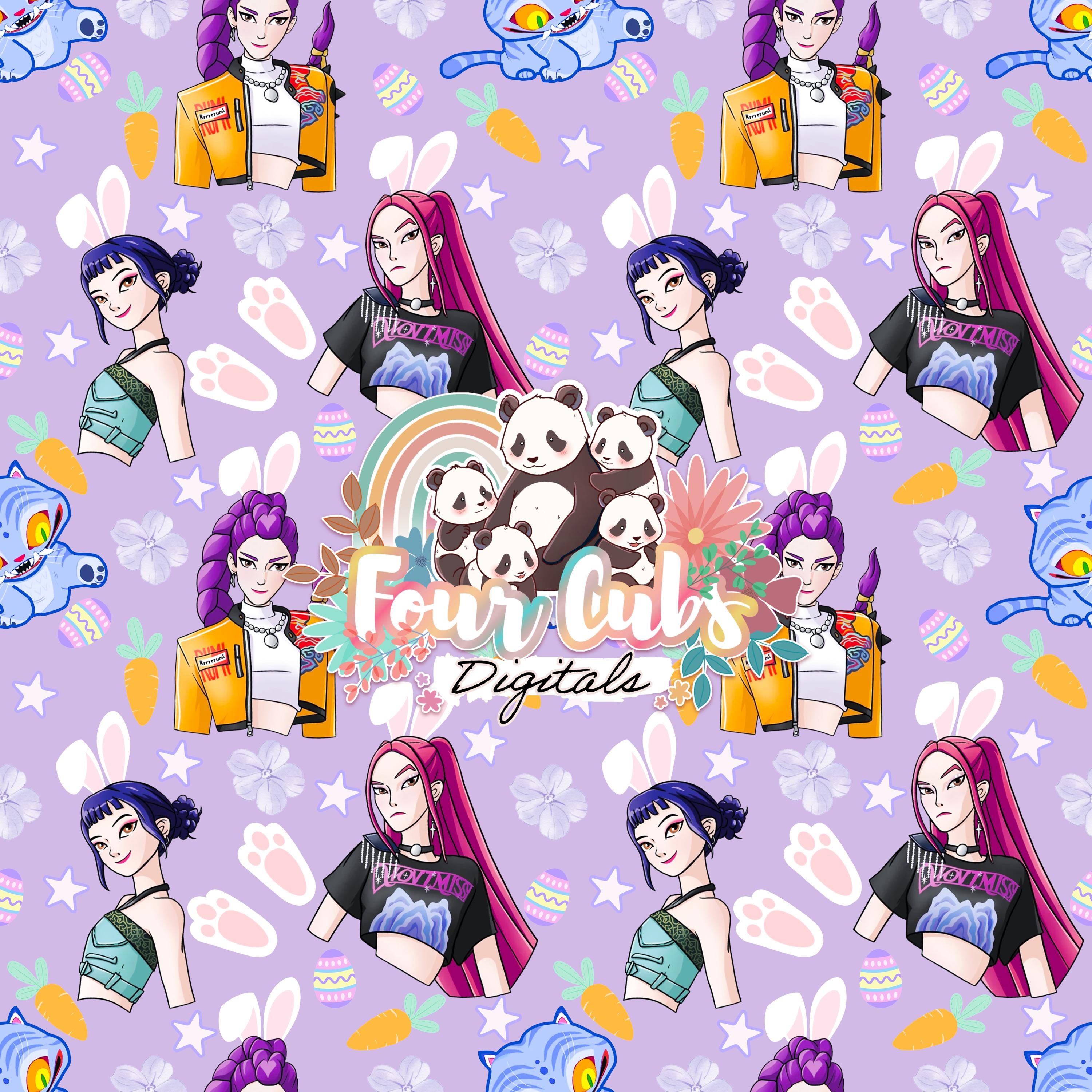 Easter Pop Stars seamless