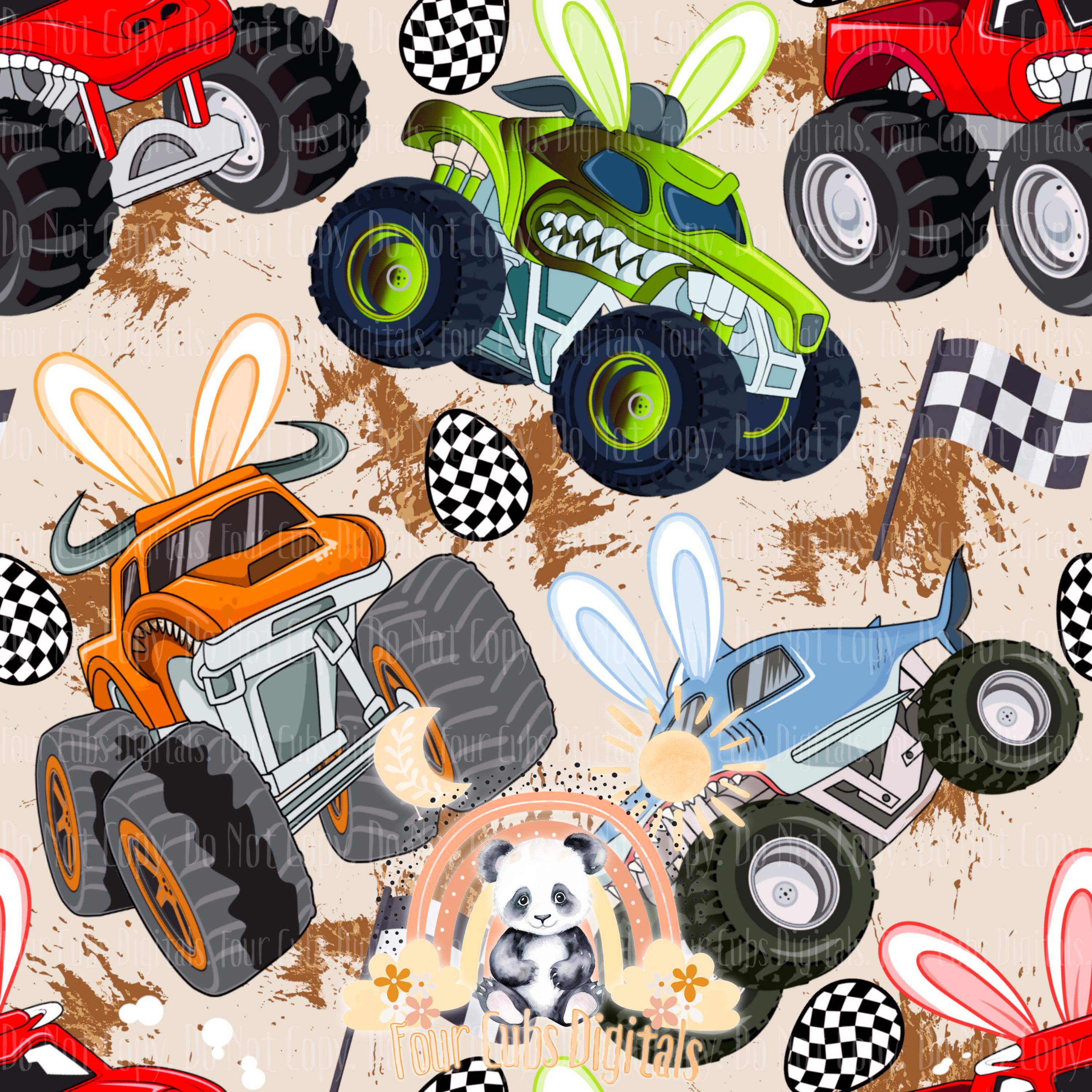 Easter Trucks seamless